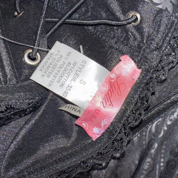 Black Printed Corset - Picture 5 of 5